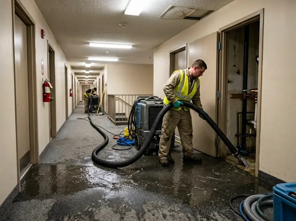 multi-unit-apartment-hallway-f-005 — frequently asked questions, Emergency Burst Pipe Water Extraction & Removal in Burnsvil…